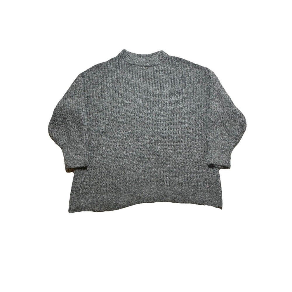 Old Navy Mock Neck Sweater Womens 3X Plus Size Gray Wool Blend Cozy Knit Top